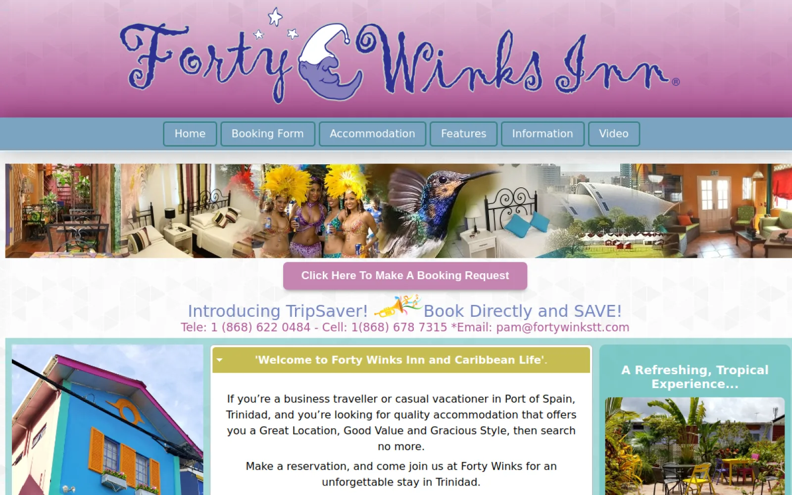 Forty Winks Inn vacation rental site