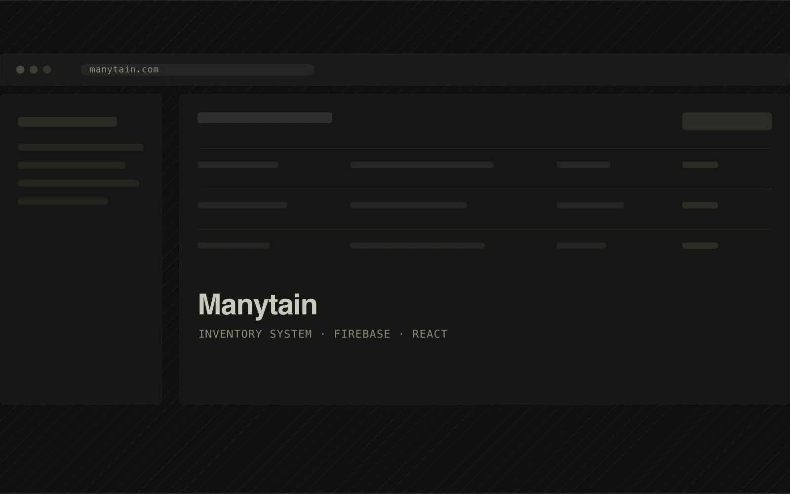 Manytain inventory app being hardened for production